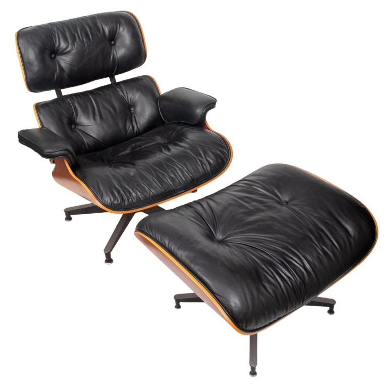 Appraisal: EAMES FOR HERMAN MILLER LOUNGE CHAIR AND OTTOMAN Eames for