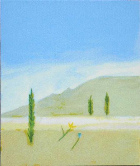 Appraisal: CRAIGIE AITCHISON SCOTTISH B CYPRESS TREES AT OPPADETTE Screenprint signed