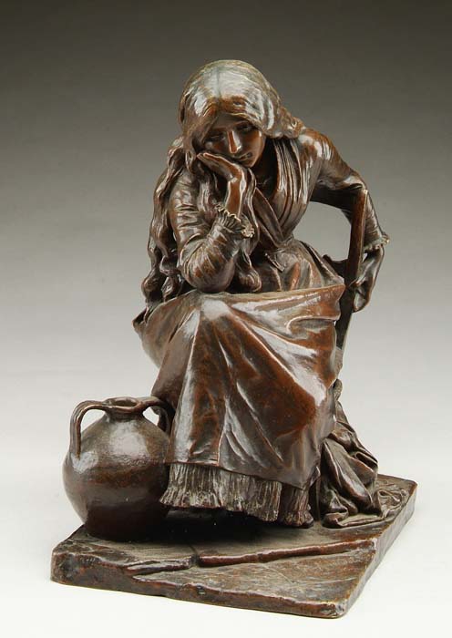 Appraisal: GIAMBATTISTA AMENDOLA Italian - RESTING Fine bronze sculpture of a