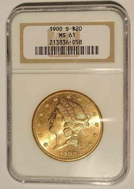 Appraisal: -S Double Eagle twenty-dollar gold coin BU NGC MS mint