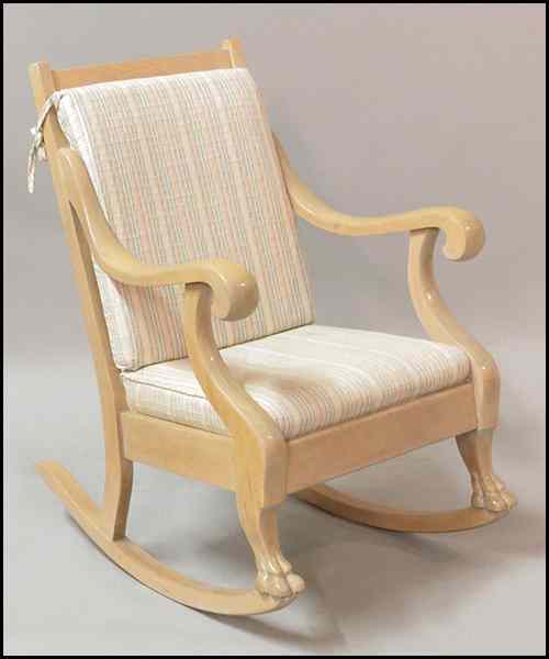 Appraisal: AMERICAN BLONDE OAK ROCKING CHAIR H '' W '' D