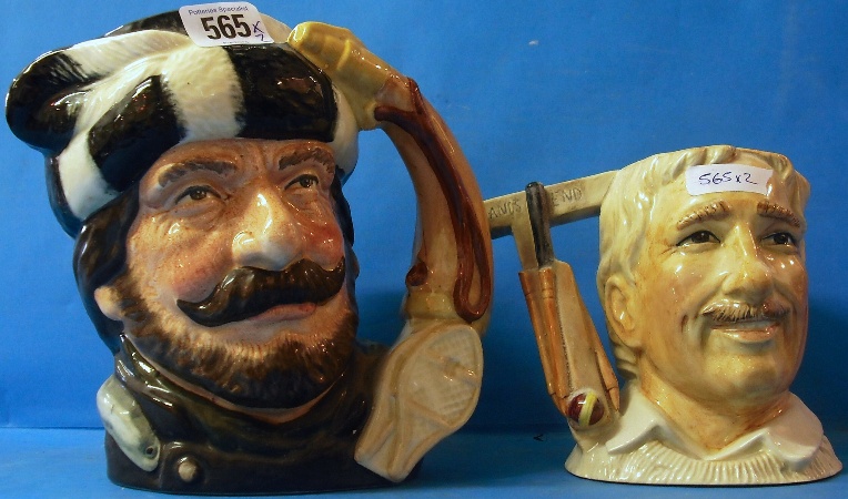 Appraisal: Royal Doulton Large Character Jug Trapper D and Kevin Francis