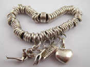 Appraisal: A Links of London silver charm bracelet approx grams