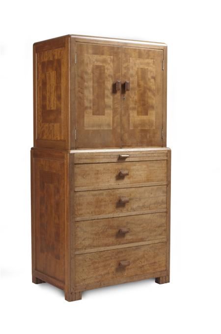 Appraisal: BETTY JOEL FOR TOKEN WORKS CABINET CHEST DATED walnut with