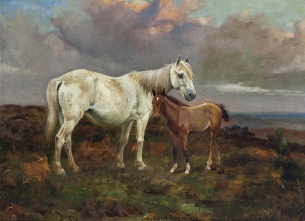 Appraisal: Wright Barker - English A new Forest Pony and Foal