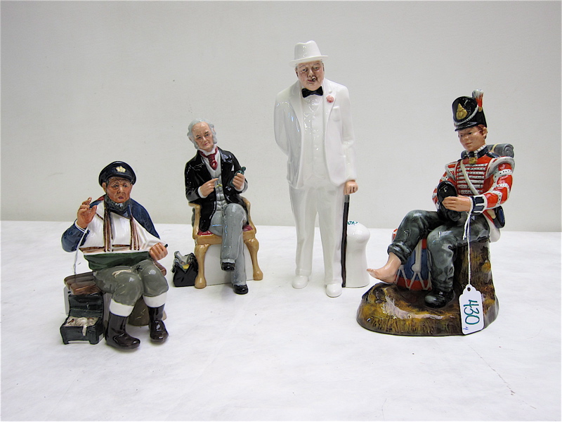 Appraisal: FOUR ROYAL DOULTON PORCELAIN FIGURINES Tall Story HN - H