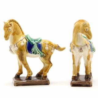 Appraisal: Pair of Diminutive Tang Style Horses mid to late th