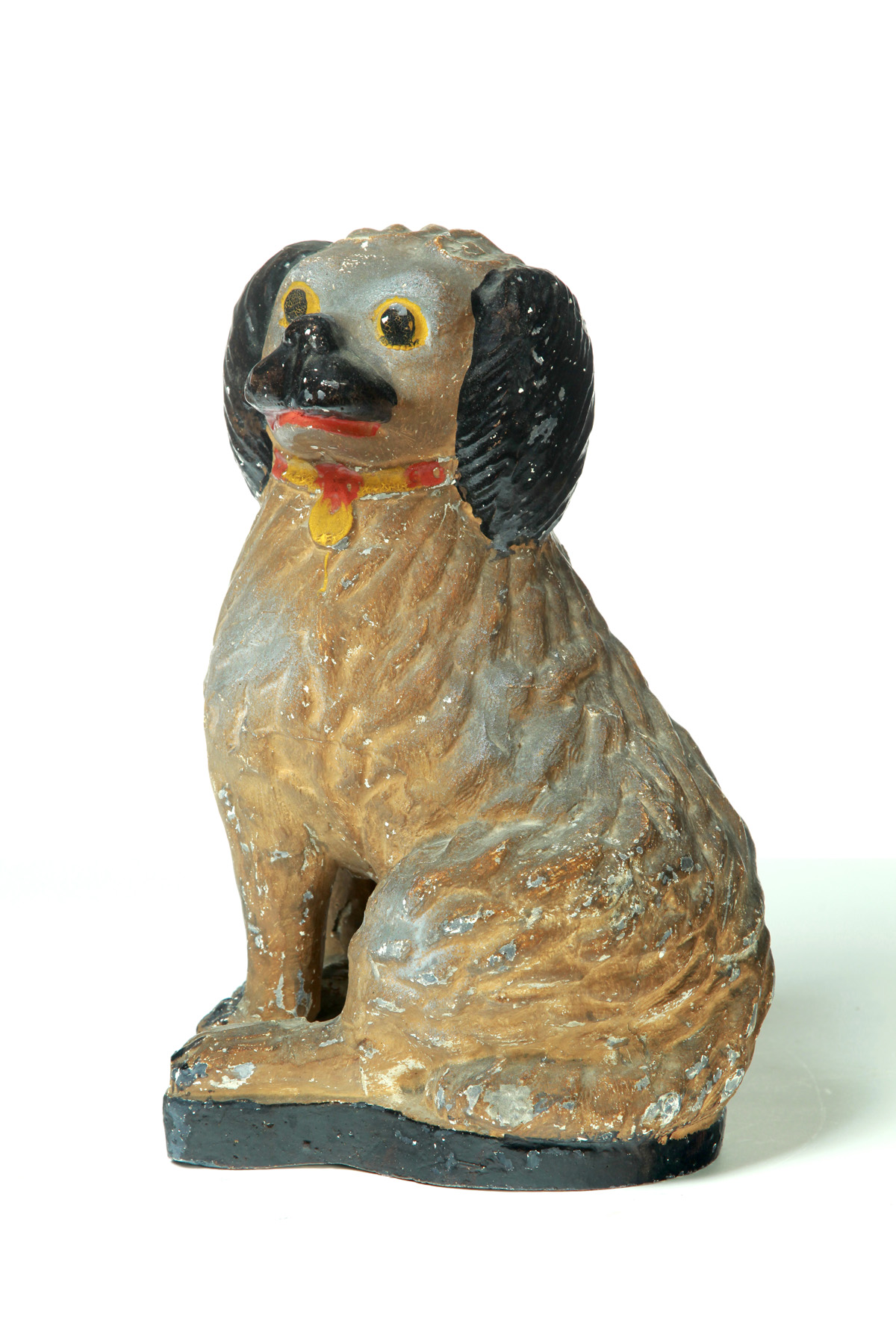 Appraisal: CHALKWARE SPANIEL IN THE STAFFORDSHIRE STYLE American st half th