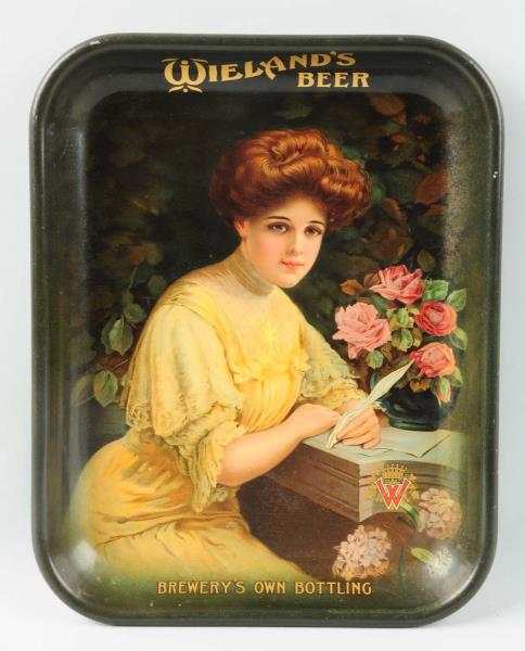 Appraisal: Wieland's Serving Beer Tray This serving tray depicts a beautiful