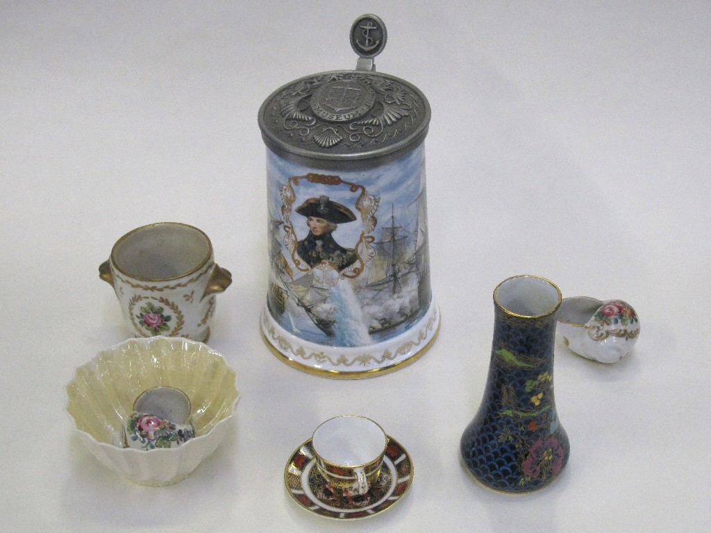 Appraisal: Small tray to include miniature Royal Derby Imari Cup and