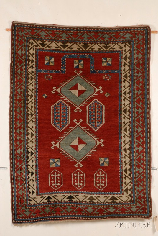 Appraisal: Bordjalou Kazak Prayer Rug Southwest Caucasus late th century several