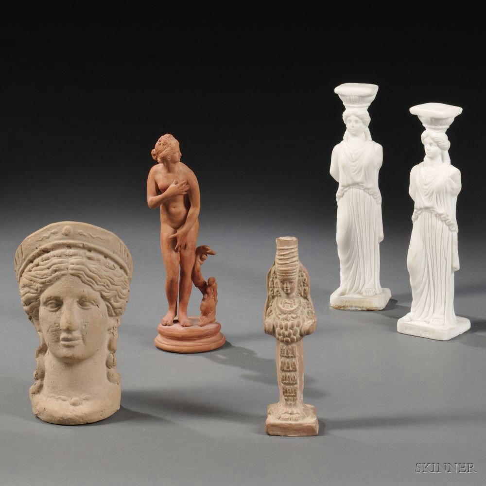 Appraisal: Five Grand Tour Figures After the Antique th th century