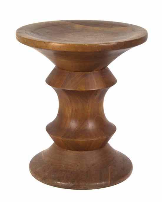 Appraisal: An American Walnut Time Life Stool Charles and Ray Eames