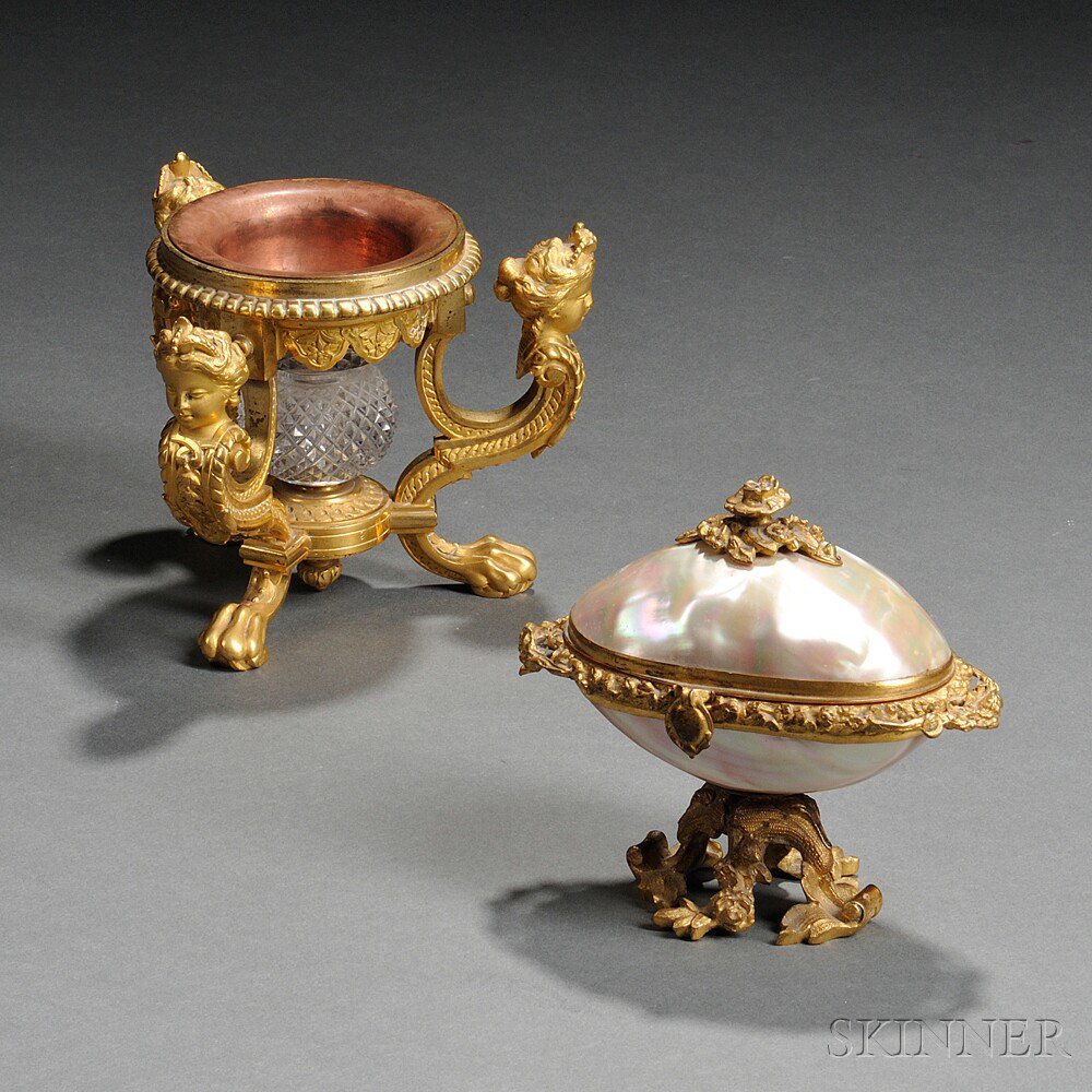 Appraisal: Henri Picard Napoleon III Gilt-bronze and Crystal Stand Paris c