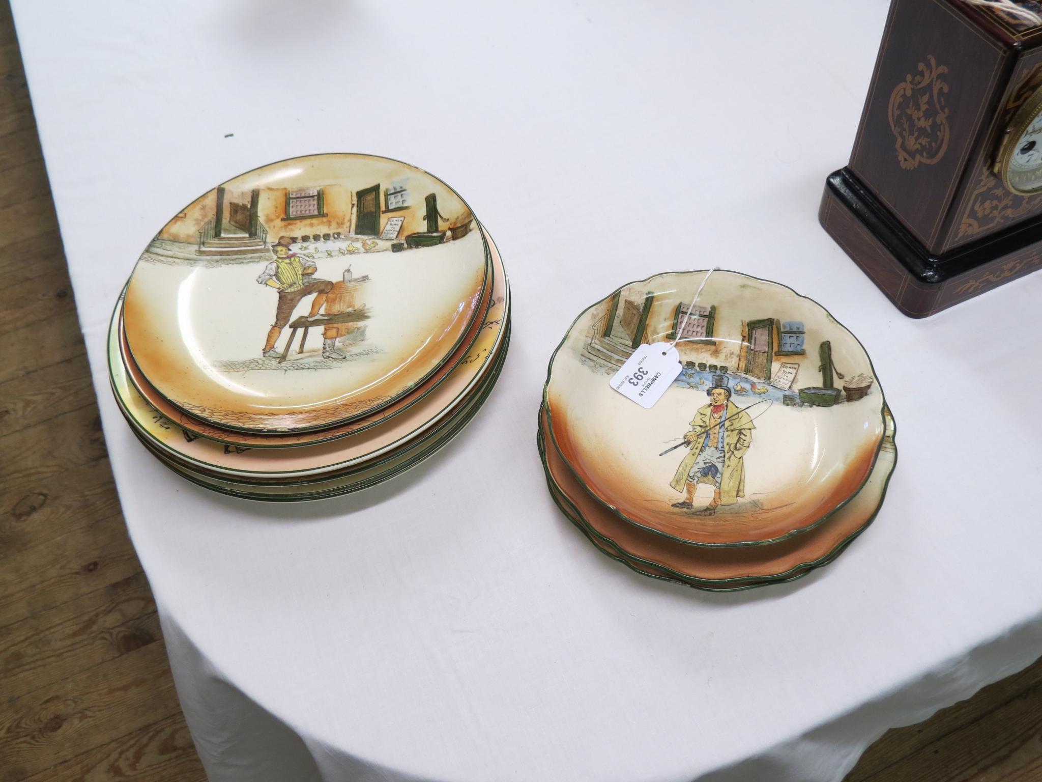 Appraisal: Royal Doulton series ware ten plates Dickensian characters named verso