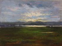 Appraisal: Emil Carlsen American - Sunset Oil on canvas laid on