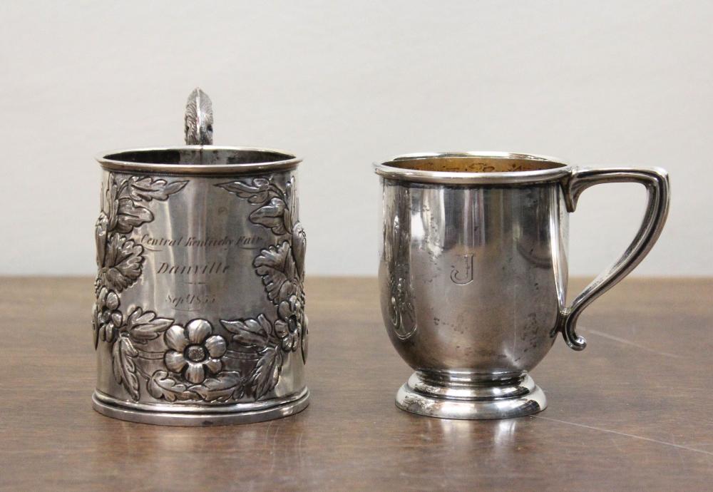 Appraisal: TWO SILVER CUPS including a footed Cartier sterling silver cup