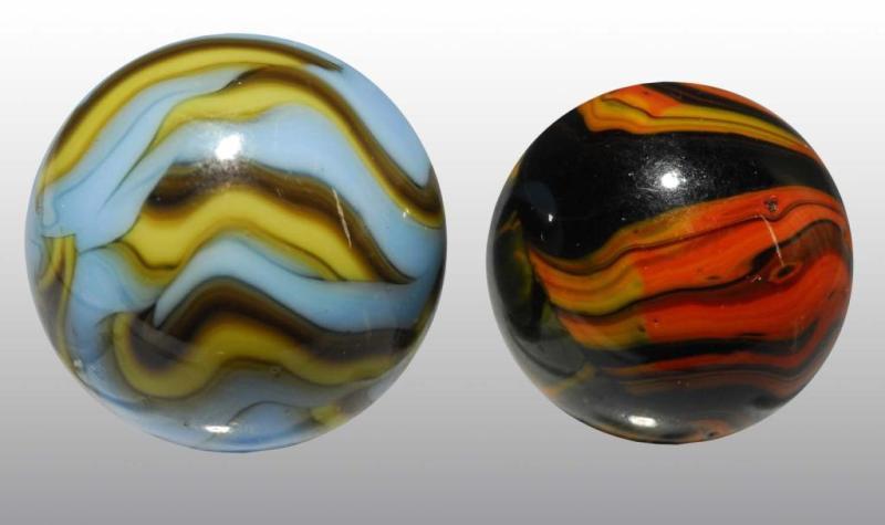 Appraisal: Lot of Christensen Agate Marbles Description One has a black