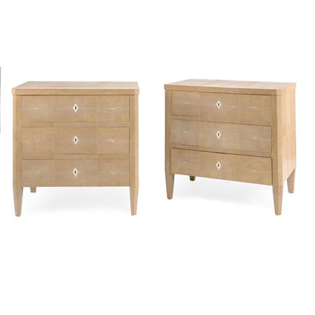 Appraisal: Manner of Karl Springer Pair of Three-Drawer Chests Estimate -