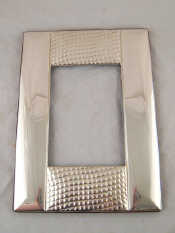 Appraisal: A modern Italian silver photo frame face with textured finish