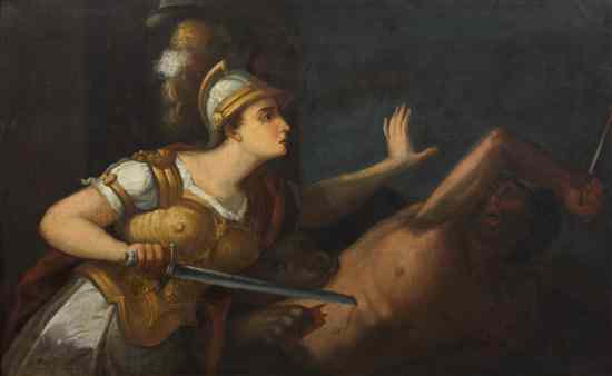 Appraisal: Artist Unknown Continental th century Attack of the Roman Soldier