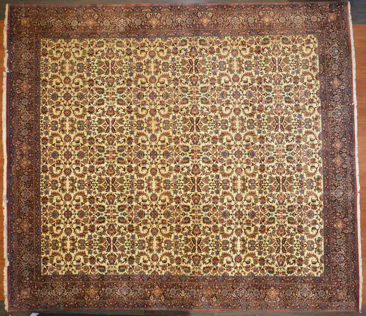 Appraisal: Unusual fine Bijar carpet approx x Iran circa Condition Excellent