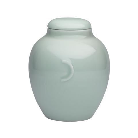 Appraisal: Celadon Glazed Jar and Cover Qianlong Mark and Possibly of