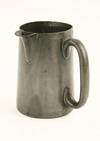 Appraisal: PITCHER - Early th c English pewter quart pitcher with