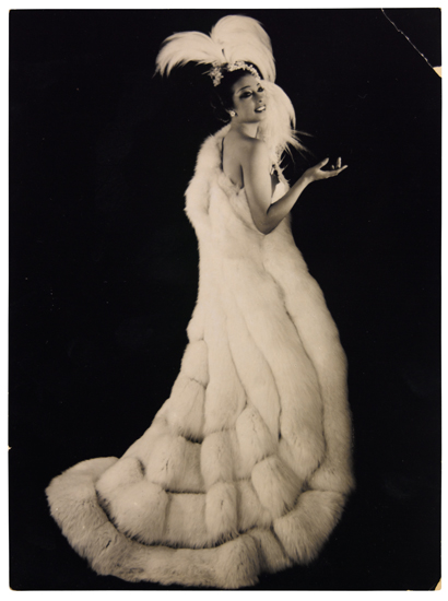 Appraisal: MUSIC BAKER JOSEPHINE Full length silver print photograph of the