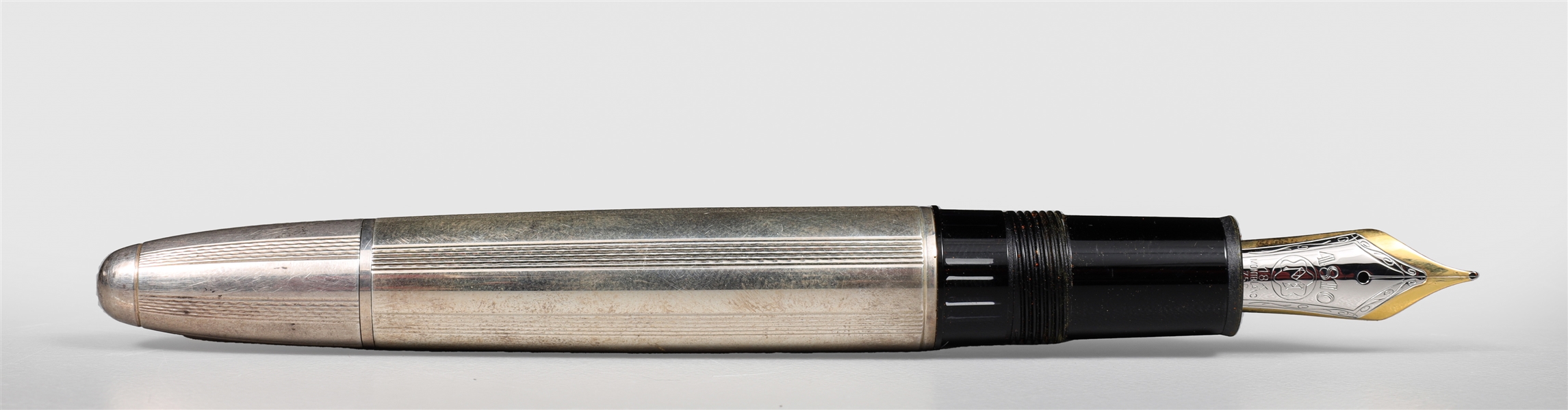 Appraisal: Montblanc Meisterstuck sterling silver fountain pen with k Gold tip