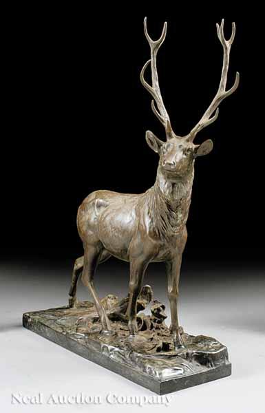 Appraisal: A French Patinated Bronze Figure of a Stag th c