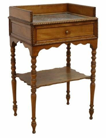 Appraisal: French wash stand late th c raised gallery on three