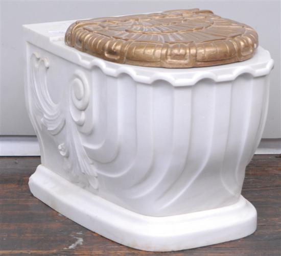 Appraisal: CARVED MARBLE COMMODE H x W x D Provenance From