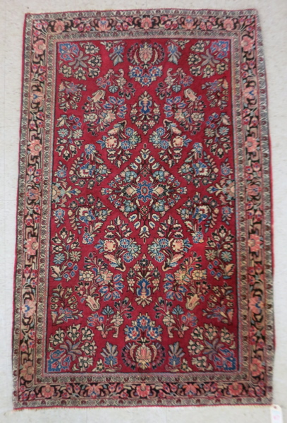 Appraisal: SEMI-ANTIQUE PERSIAN SAROUK AREA RUG Arak Province northeastern Iran hand