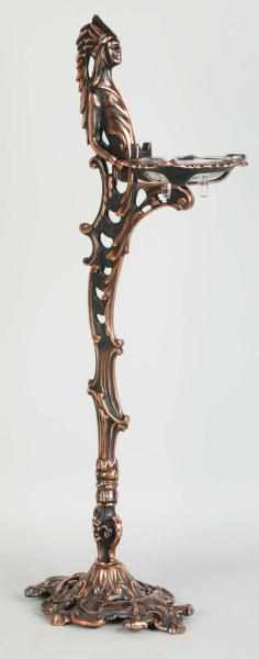 Appraisal: Copper over Iron Figural Indian Ashtray Holder Circa s Beautiful