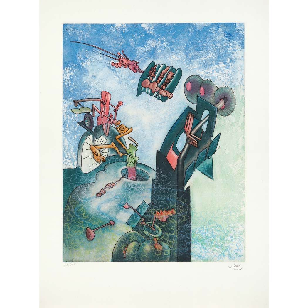 Appraisal: Roberto Matta - L'ARC OBSCURE DES HEURES HOM'MERE FERRARI -