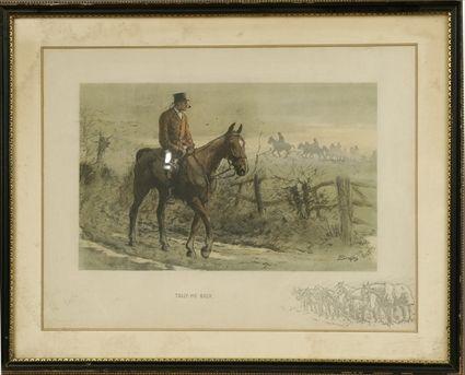 Appraisal: After Snaffles Charles Johnson Payne Tally-Ho Back Reproduction print matted