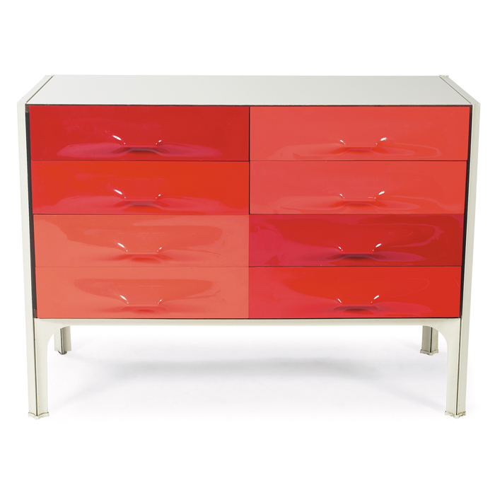 Appraisal: Raymond Loewy DF- cabinet by Doubinsky Freres France seven drawers