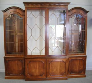 Appraisal: Magnificent and Large Georgian Style Mahogany Piece Breakfront From a