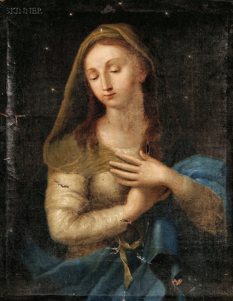 Appraisal: School of Lorenzo Sabatini Italian c - Madonna Unsigned Oil