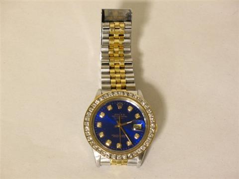 Appraisal: ROLEX STRETCH BAND WATCH W DIAMONDS Diamonds not original