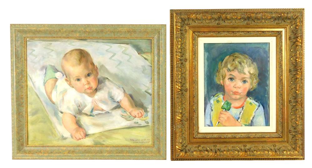 Appraisal: Grace Huntley Pugh American - two pieces of young children