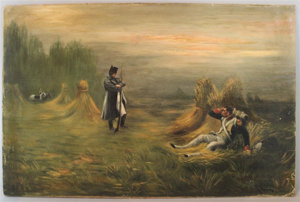 Appraisal: A HEINRICH BROODING NAPOLEON Oil on canvas laid on board