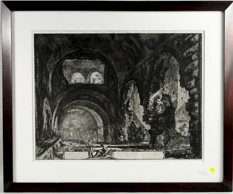 Appraisal: Piranesi Veduta Interna della Villa di Mercenate Giovanni Battista Piranesi