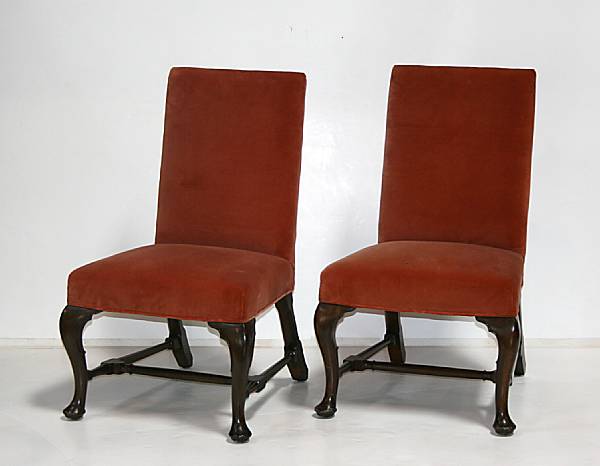 Appraisal: A pair of Queen Anne style side chairs height in