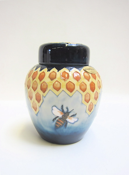 Appraisal: MOORCROFT POTTERY GINGER JAR hand painted under glaze in a