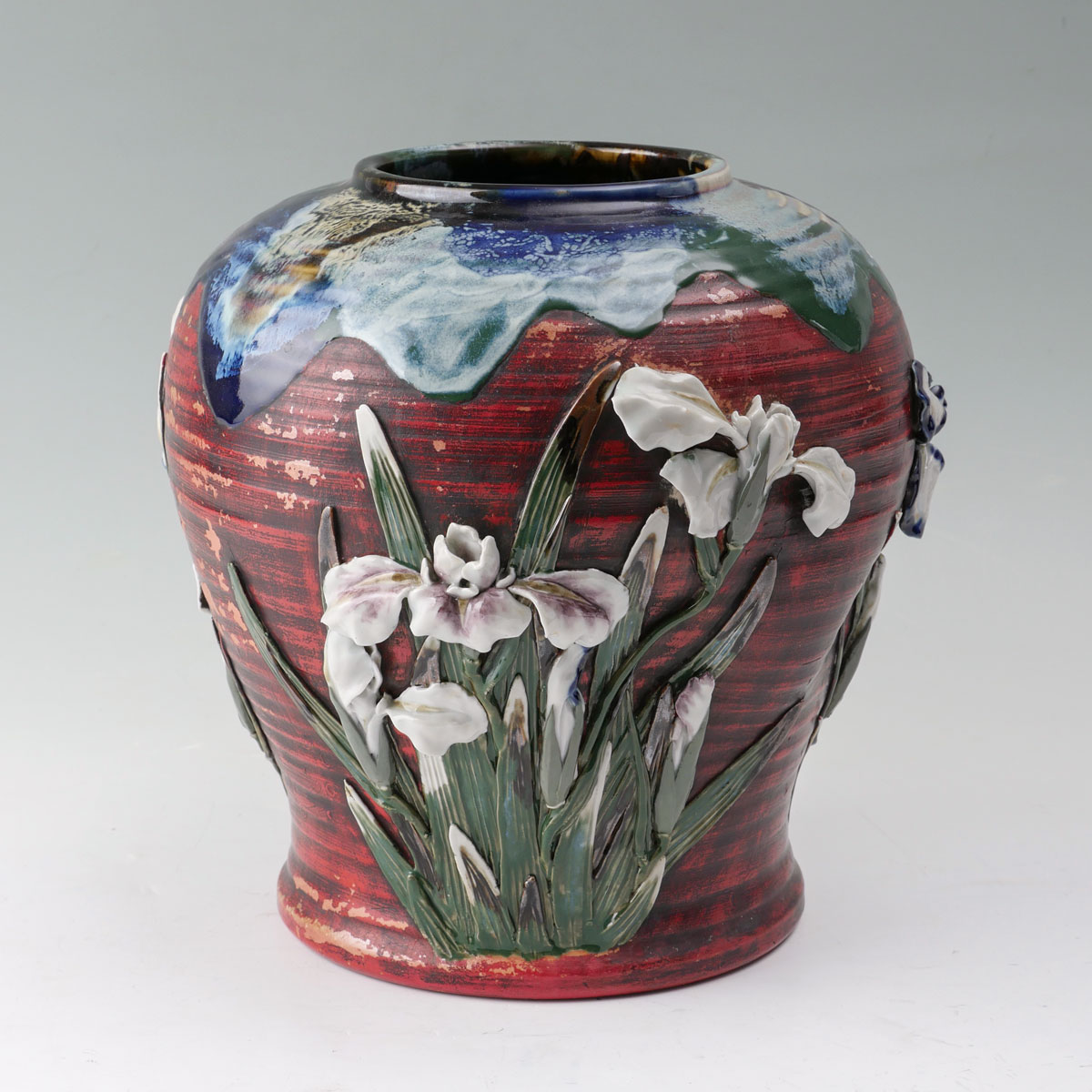 Appraisal: LARGE SUMIDA GAWA VASE BY ISHIGURO KOKO Large Japanese Sumida