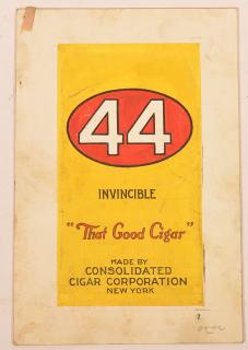 Appraisal: Extremely rare Invincible Cigar Original Body Artwork Can Measures x