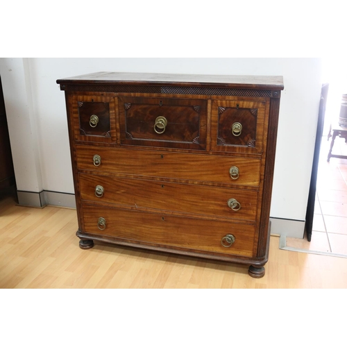 Appraisal: Antique English secretaire chest of drawers with a small pull