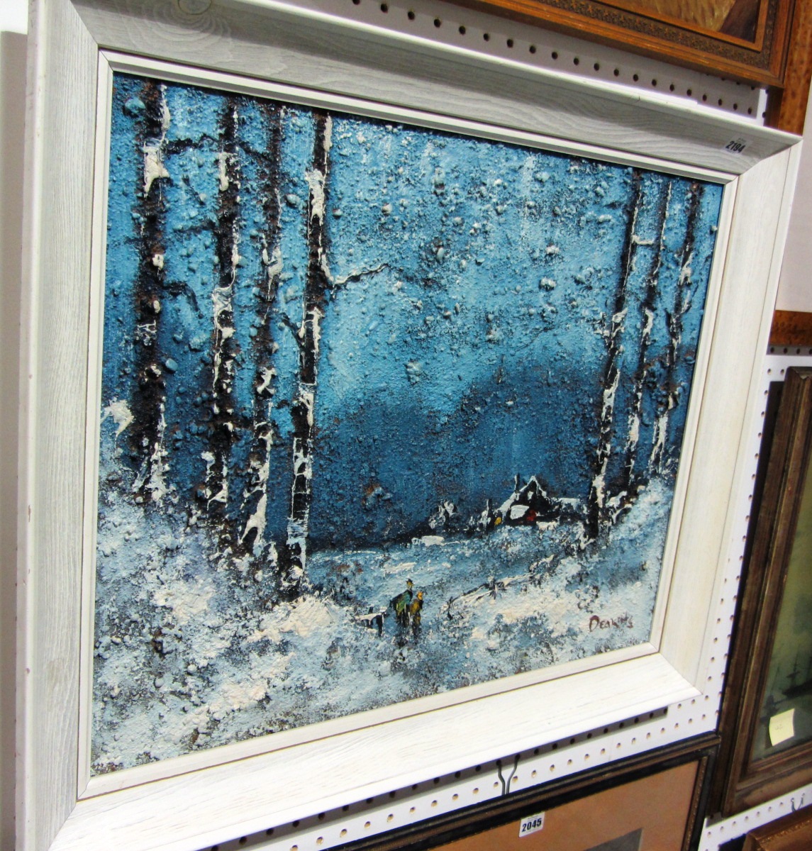 Appraisal: George Deakins Winter scene oil on board